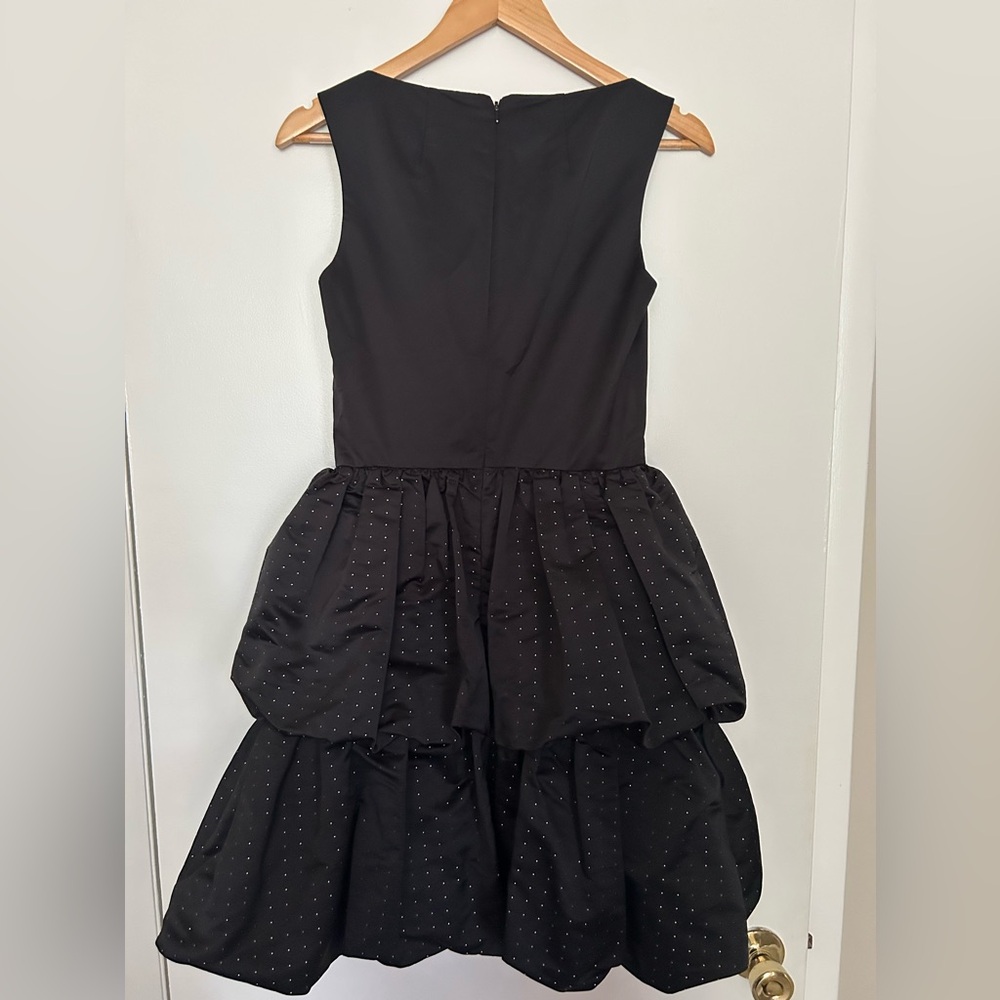 Reiss Faith Black Bubble Polka Dot Mini Cocktail Dress - Size 2 - Picture 4 of 10